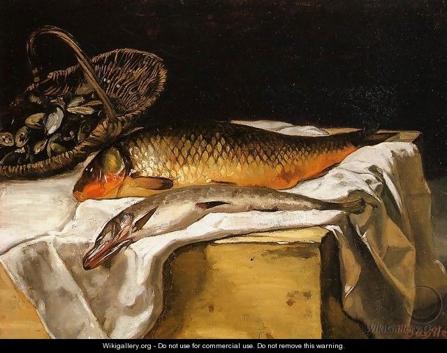 Still Life with Fish - Jean Frédéric Bazille