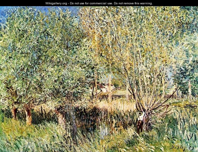 Willows on the Banks of the Orvanne - Alfred Sisley