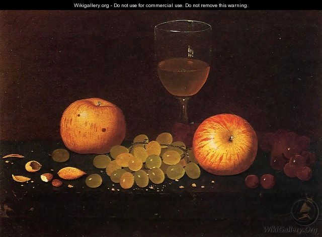 Still Life with Apples, Grapes and Almonds - William Michael Harnett