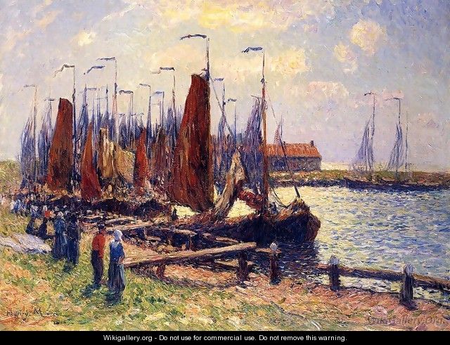 The Port of Volendam - Henri Moret