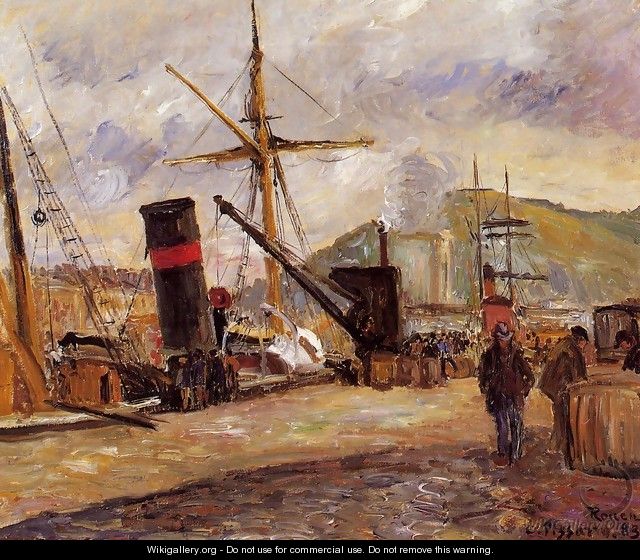 Steamboats - Camille Pissarro