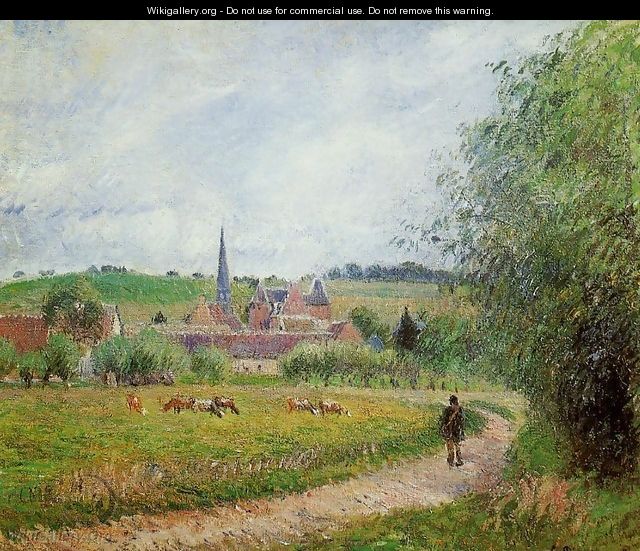View of Eragny - Camille Pissarro