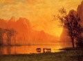 Sundown at Yosemite - Albert Bierstadt