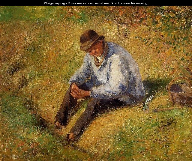 Pere Melon Resting - Camille Pissarro