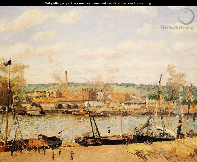 View of the Cotton Mill at Oissel, near Rouen - Camille Pissarro