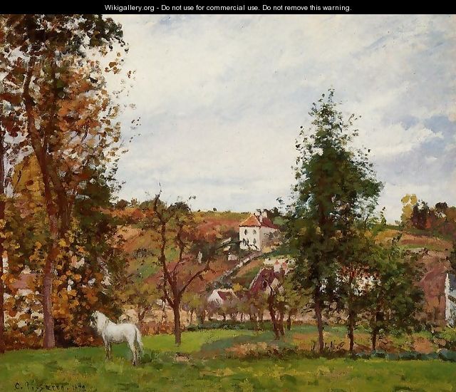 Landscape with a White Horse in a Meadow, L