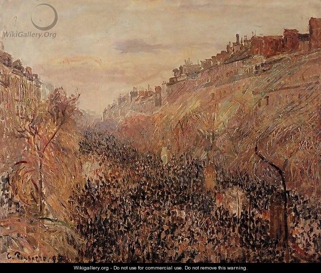 Mardi-Gras, Sunset, Boulevard Montmartre - Camille Pissarro