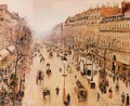 Boulevard Montmartre: Morning, Grey Weather - Camille Pissarro