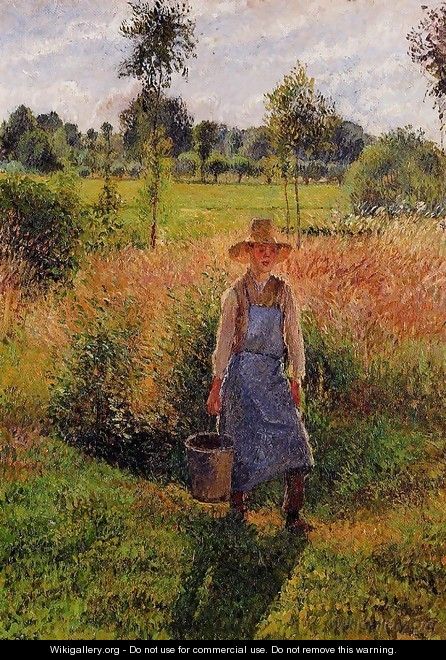 The Gardener, Afternoon Sun, Eragny - Camille Pissarro