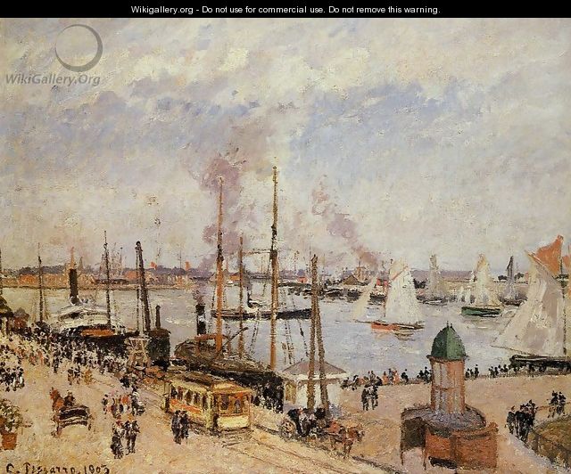 The Port of Le Havre - High Tide - Camille Pissarro