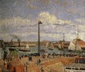The Pilot's Jetty, Le Havre - High Tide, Afternoon Sun - Camille Pissarro