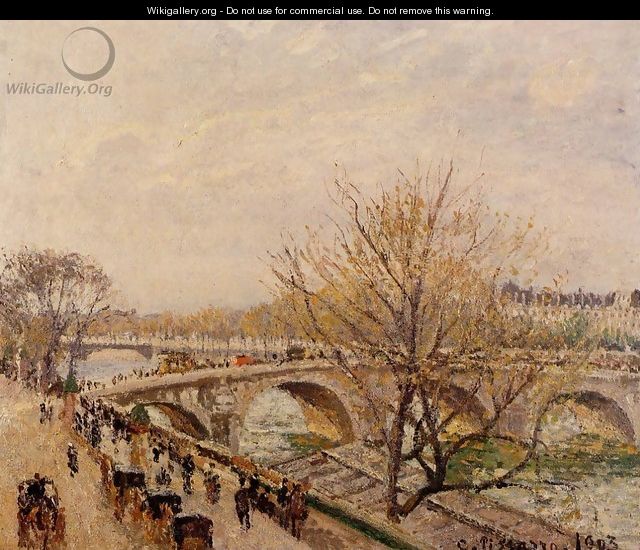 The Seine at Paris, Pont Royal - Camille Pissarro
