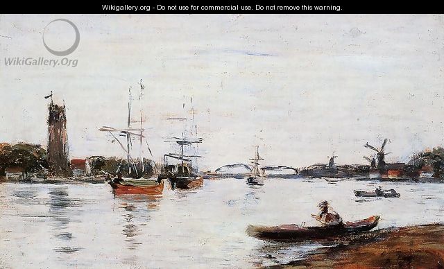 La Meuse at Dordrecht - Eugène Boudin
