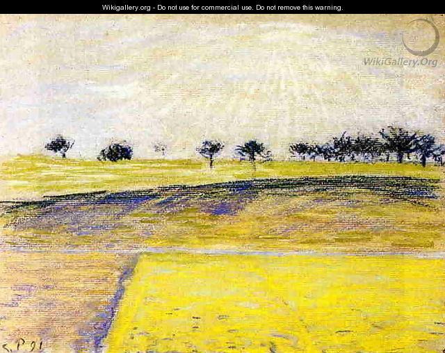 Sunrise over the Fields, Eragny - Camille Pissarro