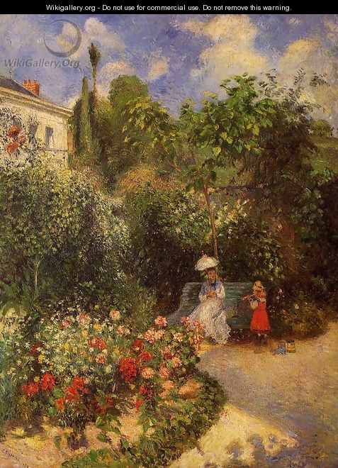 The Garden at Pontoise - Camille Pissarro