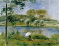 Landscape: Banks of the River - Pierre Auguste Renoir