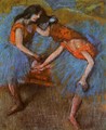Two Dancers with Yellow Carsages - Edgar Degas