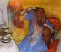 Woman Brushing Her Hair - Edgar Degas