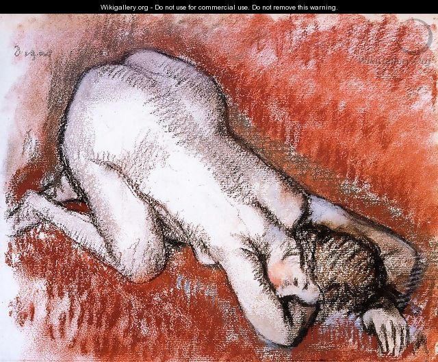 Kneeling Nude - Edgar Degas