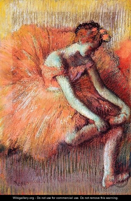 Dancer Adjusting Her Sandel - Edgar Degas