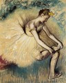 Dancer Putting on Her Slipper - Edgar Degas