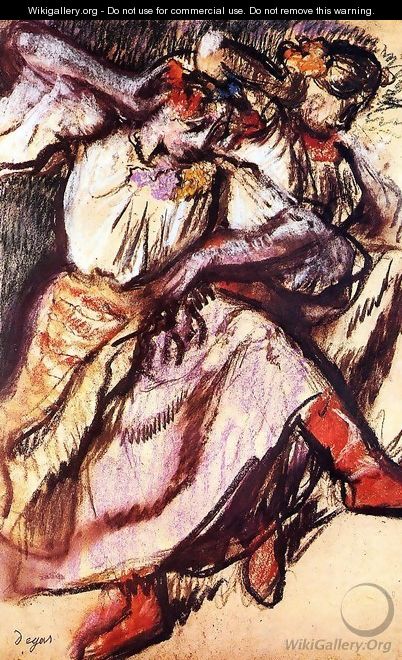 Two Russian Dancers - Edgar Degas