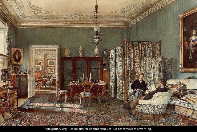 The Morning Room of the Palais Lanckoronski, Vienna - Rudolf Ritter von Alt