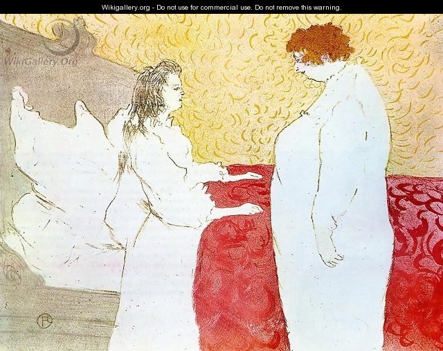 Elles: Woman in Bed, Profile, Getting Up - Henri De Toulouse-Lautrec
