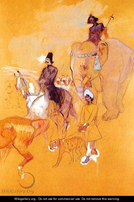 The Procession of the Raja - Henri De Toulouse-Lautrec