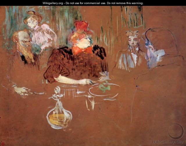 Dinner at the House of M. and Mme. Nathanson - Henri De Toulouse-Lautrec