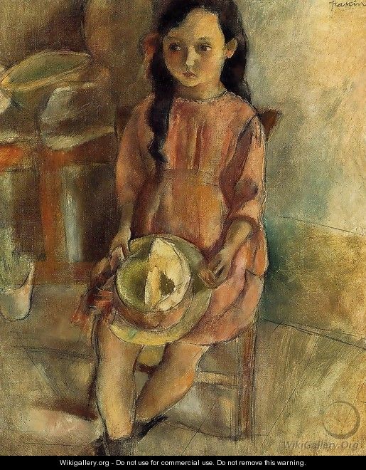 Little Girl with a Hat - Jules Pascin