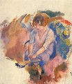 Young Woman Putting on Her Socks - Jules Pascin