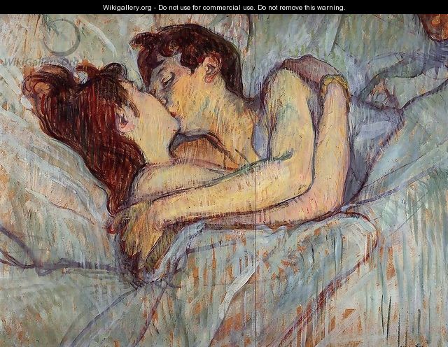 In Bed: The Kiss - Henri De Toulouse-Lautrec