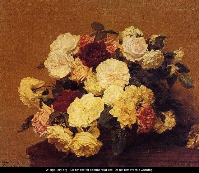 Roses XII - Ignace Henri Jean Fantin-Latour