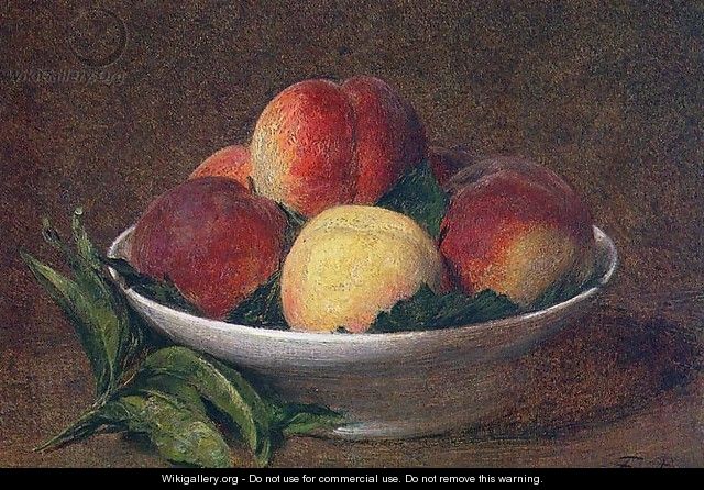Peaches in a Bowl - Ignace Henri Jean Fantin-Latour