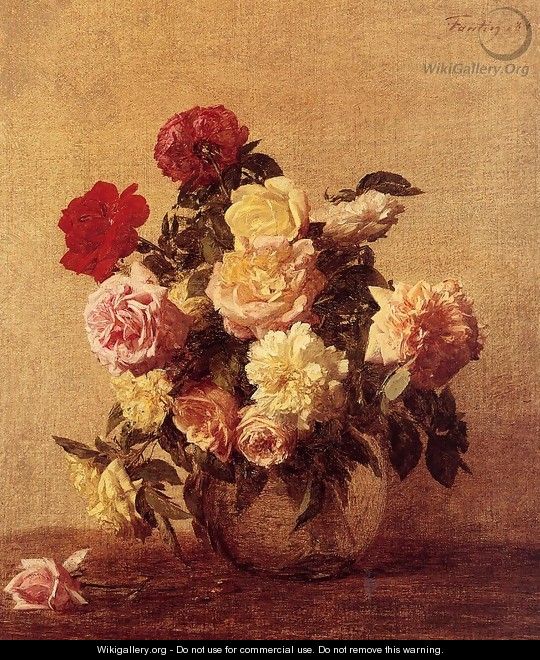 Roses IV - Ignace Henri Jean Fantin-Latour
