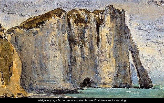 Cliff at Etretat - Eugene Delacroix