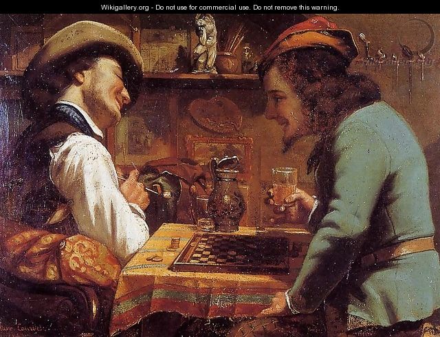 The Draughts Players - Gustave Courbet