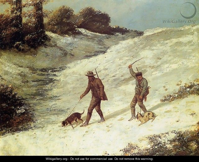 Poachers in the Snow - Gustave Courbet