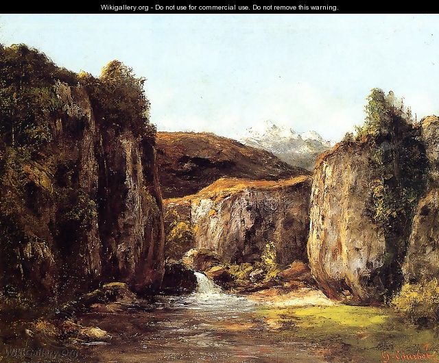 Landscape: The Source among the Rocks of the Doubs - Gustave Courbet