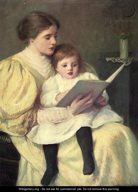 Mother and Child Reading - Frederick Warren Freer