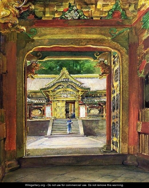 In the Third Gate, Looking Toward the Fourth of the Temple, Iyemitsu, Nikko, Aug., 1886 - John La Farge