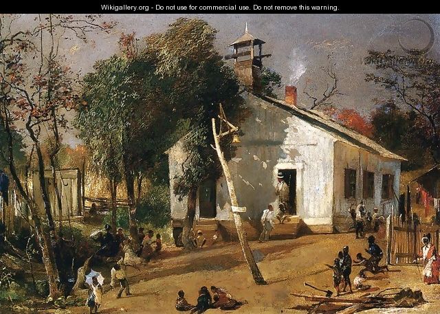 Scene outside a Southern Schoolhouse - William Wallace Wotherspoon