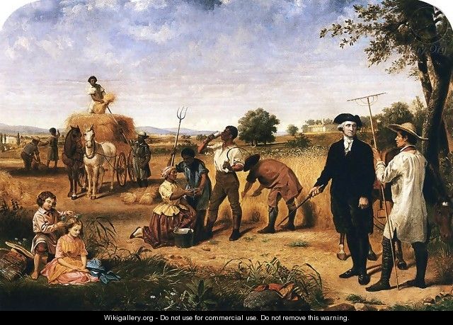 Washington as a Farmer at Mount Vernon - Junius Brutus Stearns