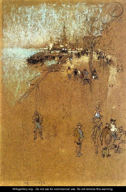 The Zattere; Harmony in Blue and Brown - James Abbott McNeill Whistler