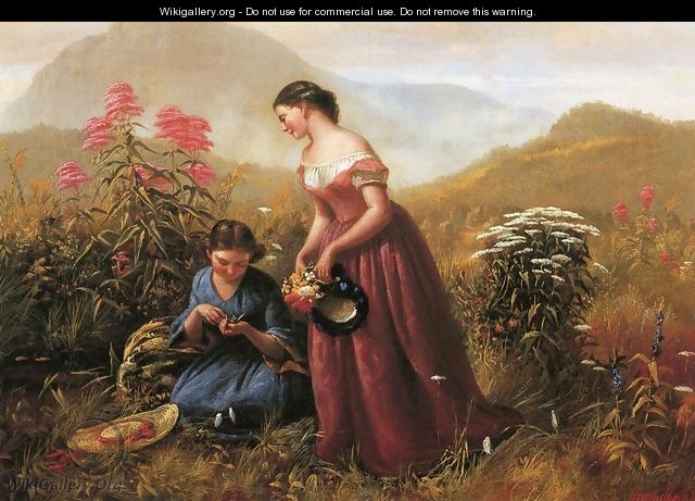 Gathering Wildflowers - Jerome B. Thompson