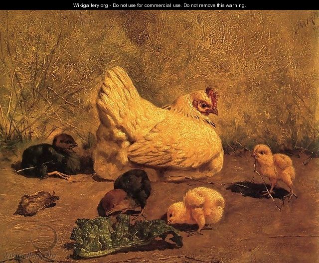 Hen and Chicks - William Baptiste Baird
