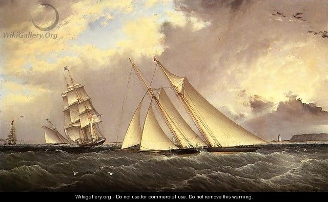 The Dauntless off Sandy Hook - James E. Buttersworth