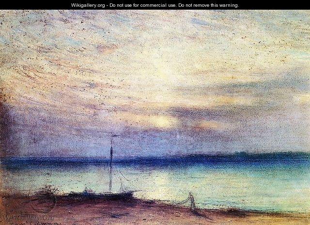 Barnegat Bay at Sunset, Mantaloking, New Jersey - Samuel Colman