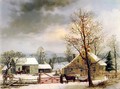 New England Winter Scene - George Henry Durrie